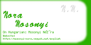 nora mosonyi business card